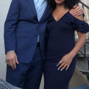 Lulu's Navy Blue Formal Maxi Dress